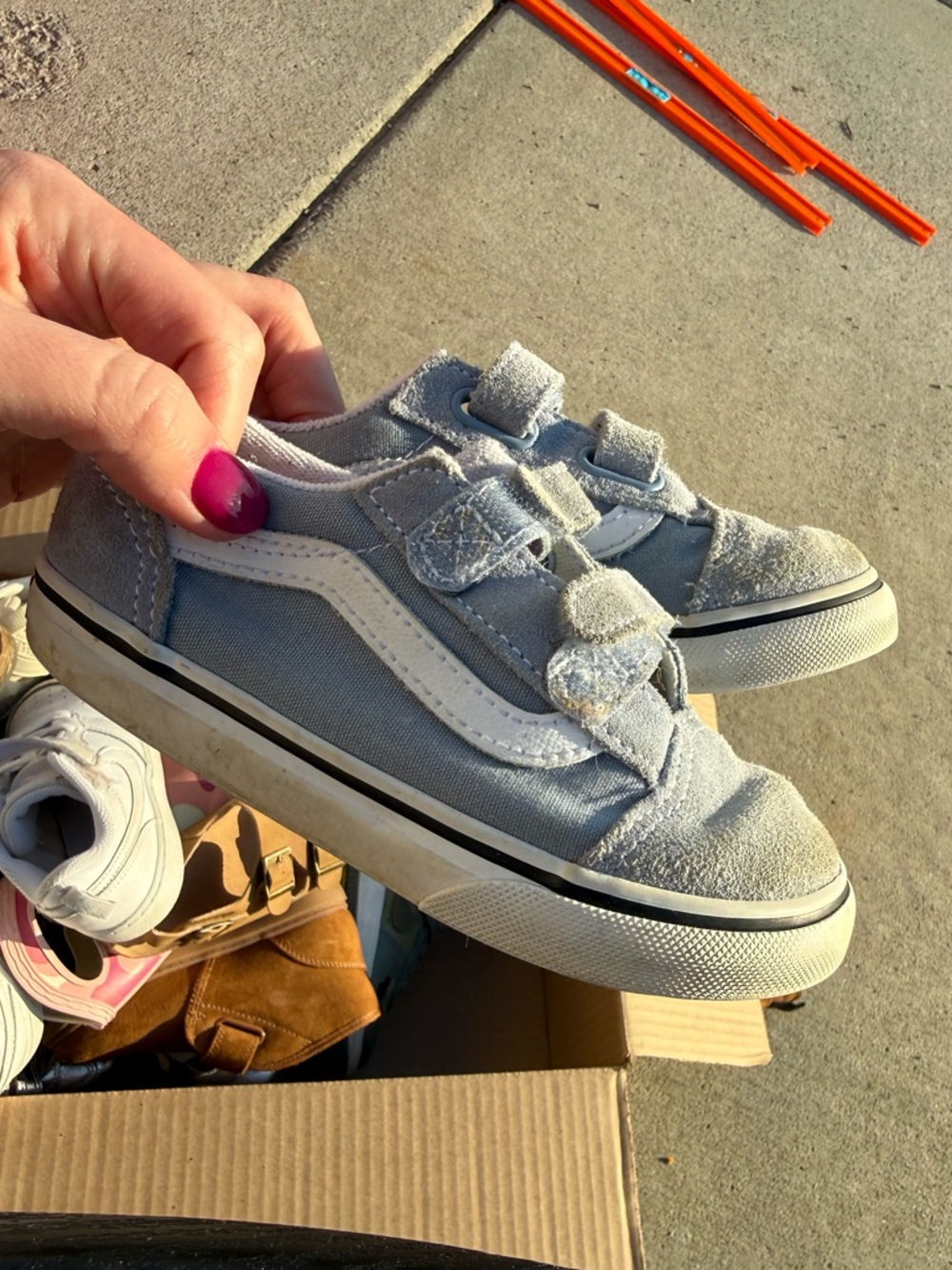 Boy’s light blue Vans